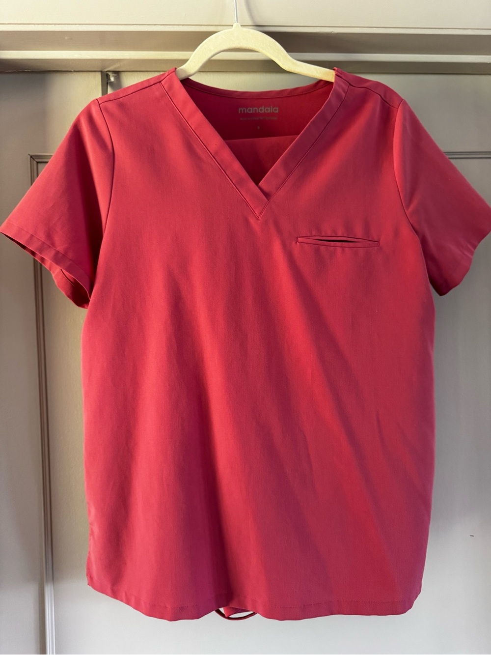 Mandala Scrub Set in Coral Pink